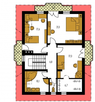 Grundriss des Obergeschosses - EXCLUSIV 240